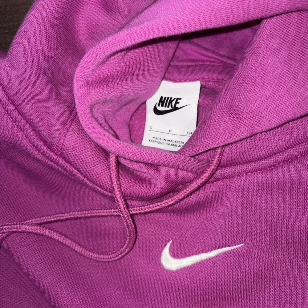 Nike Phoenix Fleece Hoodie Sweatshirt Fuschia Purple Size Small Oversized